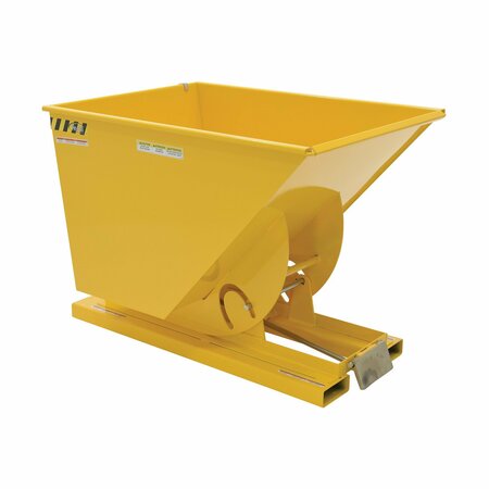 VESTIL Heavy Duty Self-Dumping Hopper 1 Cubic Yard 6000 lb Yellow D-100-HD-YEL